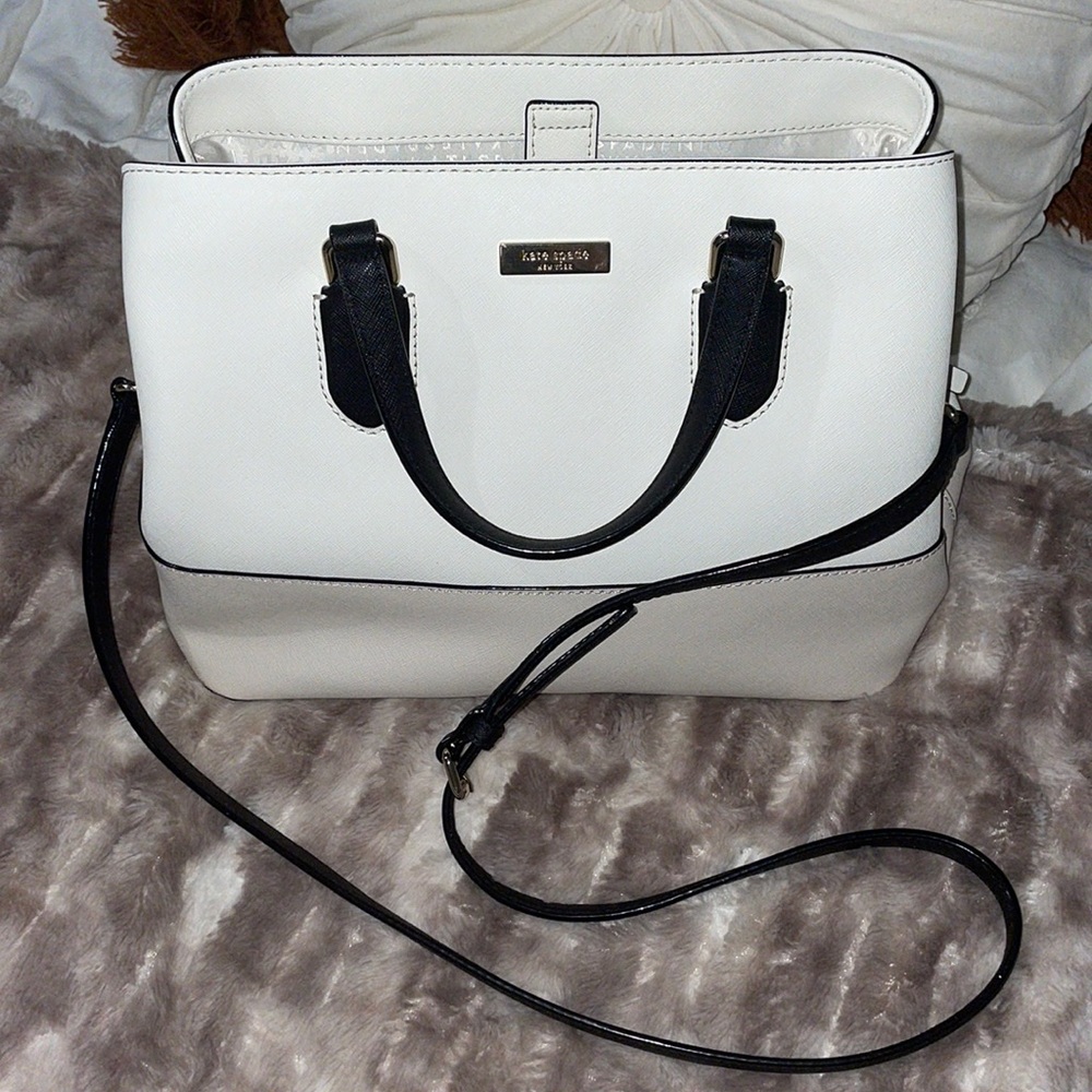 Kate spade tri color neutral Laurel Way purse